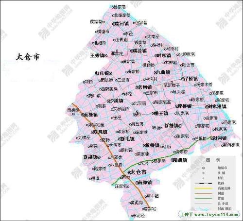 太仓市辖6个镇1个街道办事处:城厢镇(市区)