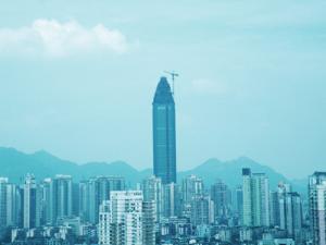 尚未结顶的世贸大厦温州世贸中心大厦