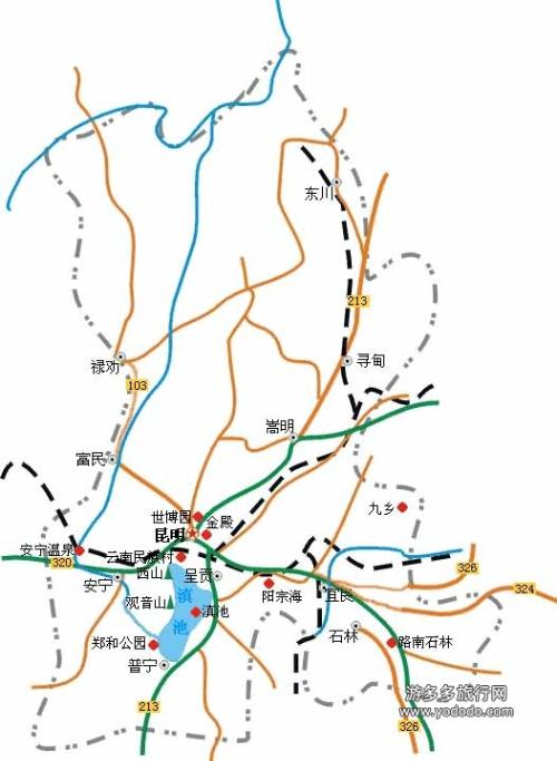 牟定化佛山,大姚昙华山,白竹山,锷嘉,玉溪,抚仙,星云湖,通海秀山,峨山