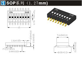 半脚距贴片拨码开关