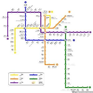 广州地铁三号线线路图