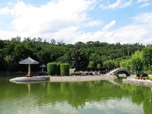 攀枝花学院静明湖美景 图片