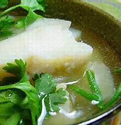 生地豆腐滚生菜汤