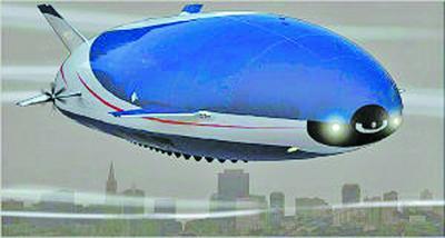 高空飞艇的整体结构使用柔韧纤维复合材料