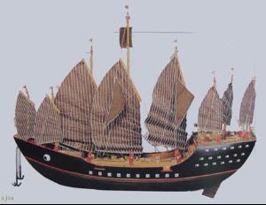 在郑和下西洋的船队中