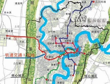 重庆轨道交通一号线工程朝沙段线路长度约16