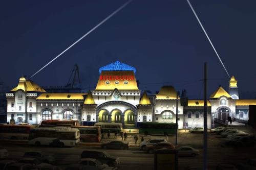 海参崴火车站++该站是海参崴这片土地上最具俄罗斯