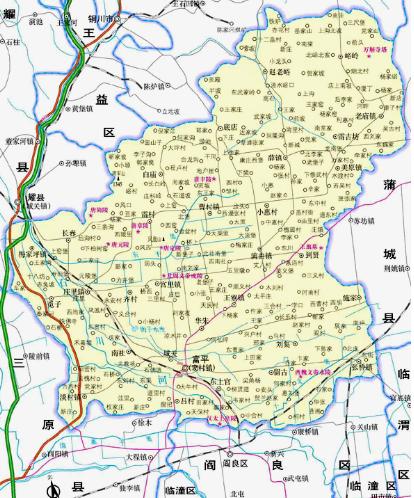 富平县行政区划,交通地图; ,地理位置优越.