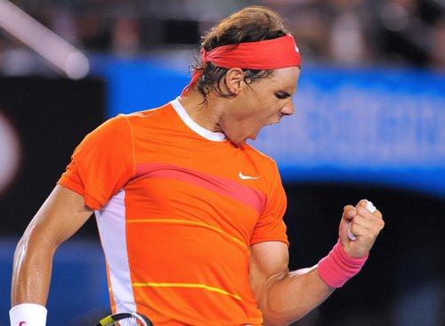 给自己打气的纳达尔