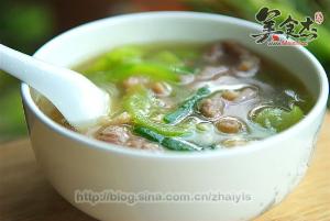 丝瓜肉片汤
