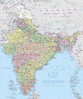 印度地图_印度地图中文版图片_印度人口分布示地图图