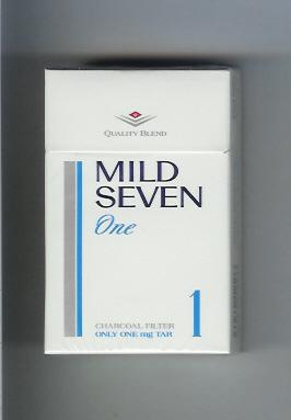"mild seven"牌香烟,味道淡雅,是女士钟爱的烟种.