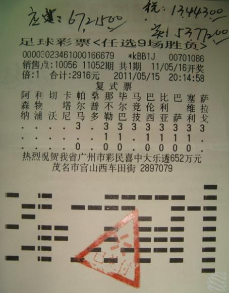 彩票的任选九场是要就场都对吗?