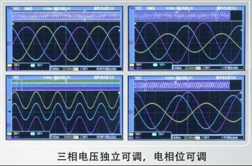三相电相位可调 ■有输入pfc电路,有emi滤波,ac输出波形纯正,dc输出小