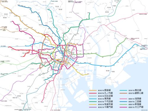 东京地铁线路图
