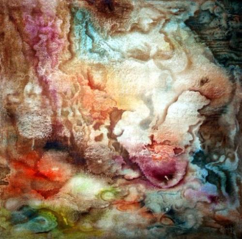 武微波42岁哲理油画《生命的起源》