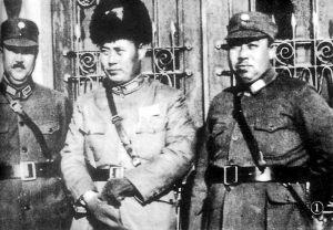 晋绥军将领王靖国,傅作义,赵承绥在绥远