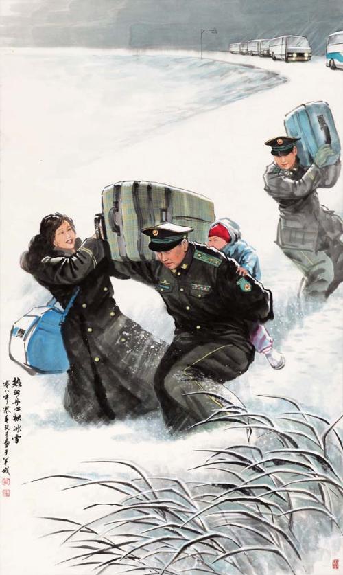 ... 叔叔一定会来救我 黄锐才-工笔仕女-玉人何处教吹箫