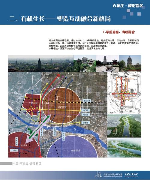 正定新区位于滹沱河北岸,包括正定历史文化名城及东侧建设区域