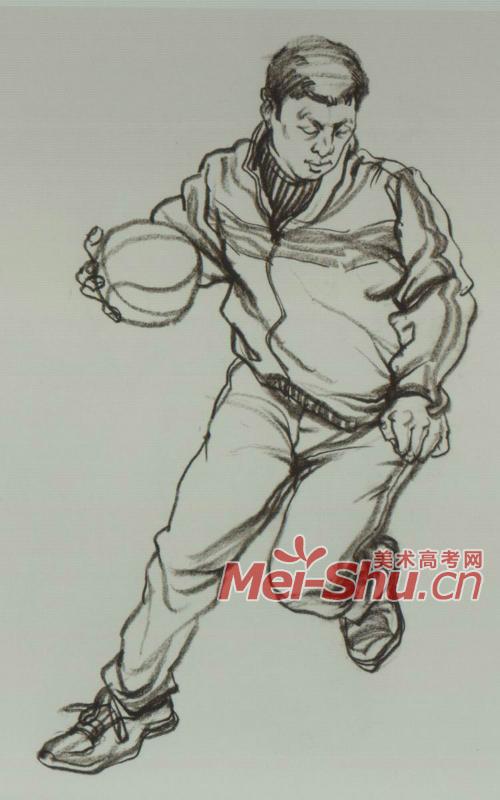 运球姿势++运球时,要以肘为轴