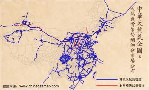 中国天然气管道分布
