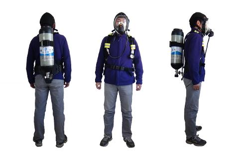空气呼吸器的佩戴