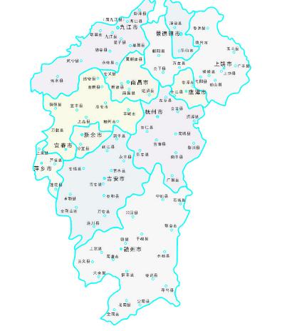 江西省行政区划图