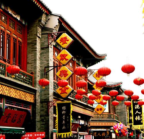 在古文化街南,北两入口处各建有牌楼一座图片