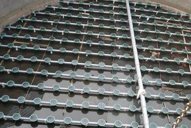 ②压缩空气曝气装置;+③跌水曝气装置;