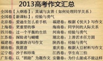 2013高考0分作文