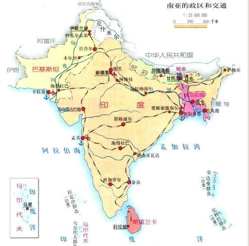 南亚地图+-+搜狗百科