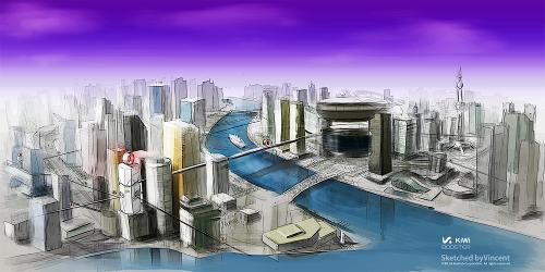 空中轨道机器人kiwibot