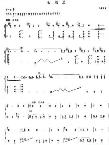 声乐长相思曲谱_长相思曲谱