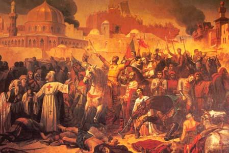 10月2日,萨拉丁率领穆斯林将士走入耶路撒冷城门,这座城市在陷落于