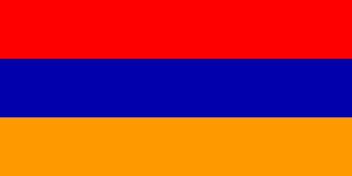 1990年8月24日通过亚美尼亚共和国国旗法,规定为红,蓝,橙三色.