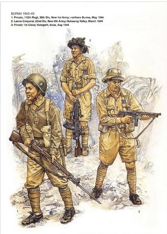 中缅印战区1943-1945年中国远征军军服; 美国画家笔下几千年来中国