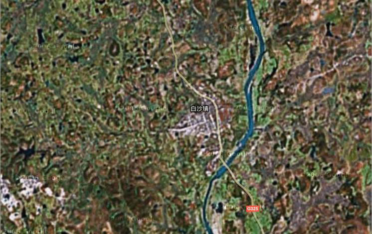 合浦县白沙镇卫星地图