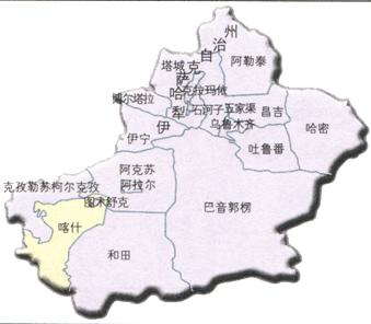 喀什地区地图