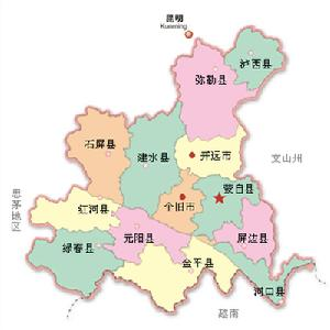 7,北纬22°49—23°06′之间,东隔那么果河与文山州的马关县相望