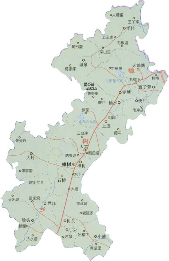 樟树乡行政区划图
