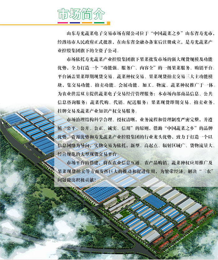 山东寿光蔬菜电子交易市场