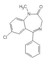 地西泮化学分子结构