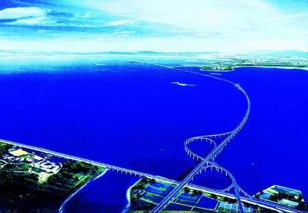 青岛海湾大桥示意图