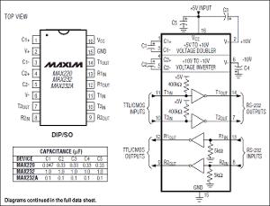 max202引脚图及功能,max202 max232引脚图