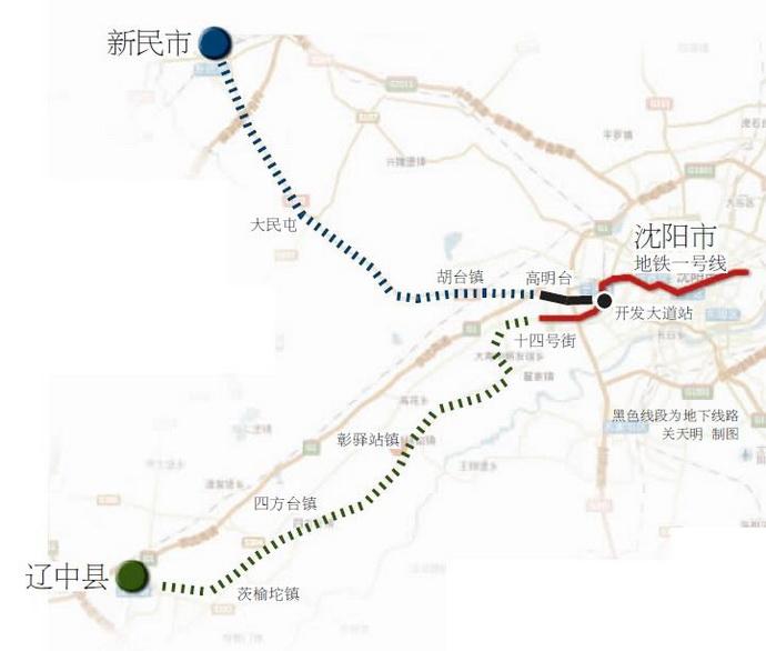 历史版本    沈阳地铁一号线"西延线",即沈阳至新民,辽中两段城际铁路