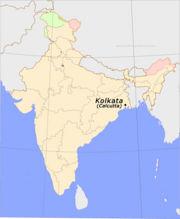 加尔各答在南亚的位置