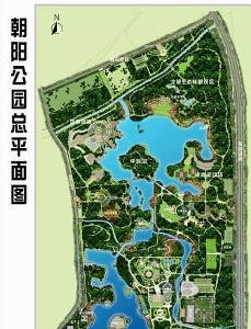 北京朝阳公园 平面示意图