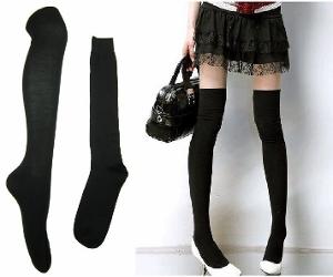 穿长筒袜时应以拇指为中心