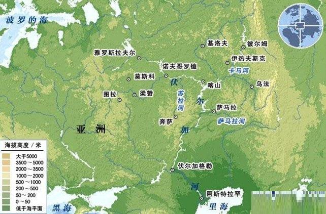 伏尔加河地图