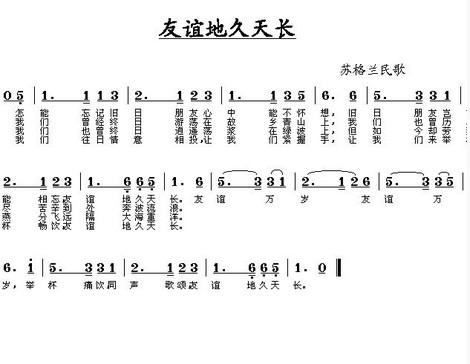 萨克斯曲谱友谊地久天长简谱(4)